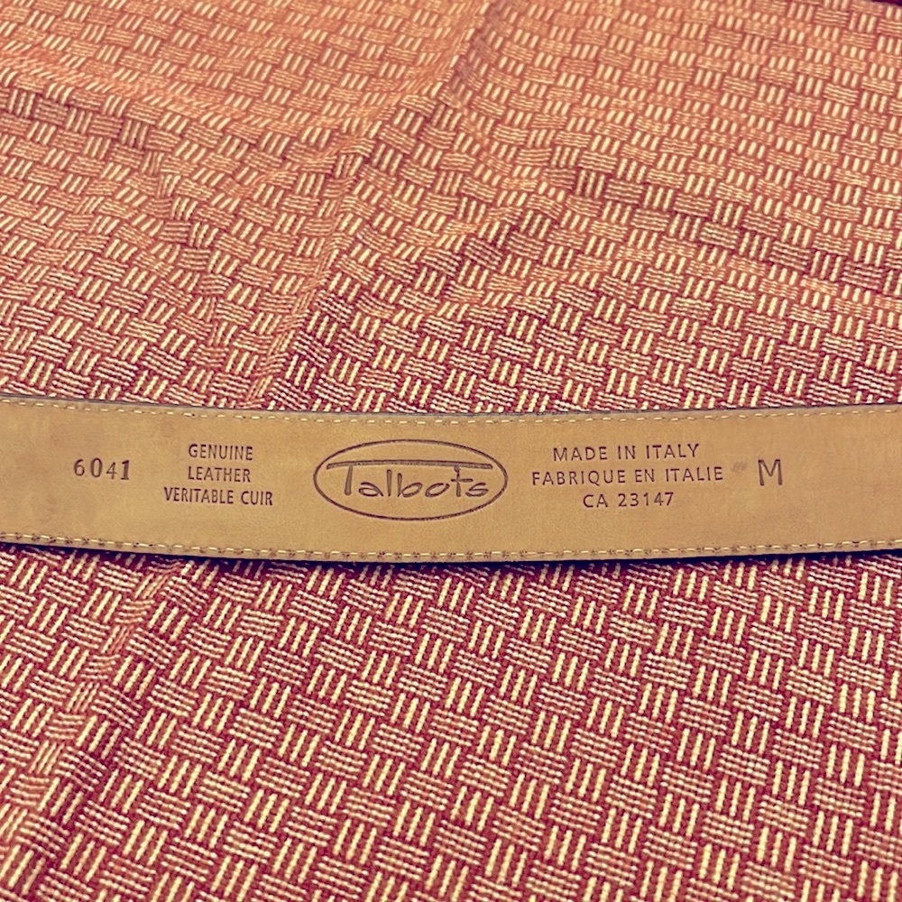 Talbots Navy Blue Leather Belt 1 inch size M - Picture 2 of 3